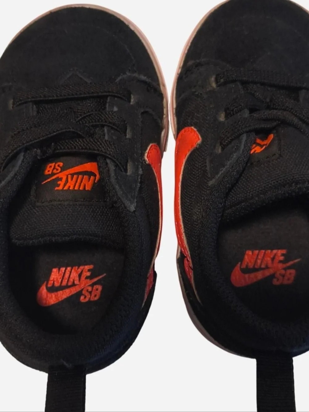Nike Black and Orange Toddler Low-Top Sneakers